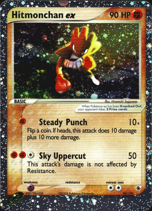 Hitmonchan ex 98/109 Holo EX Rare Ruby & Sapphire Pokemon Near Mint