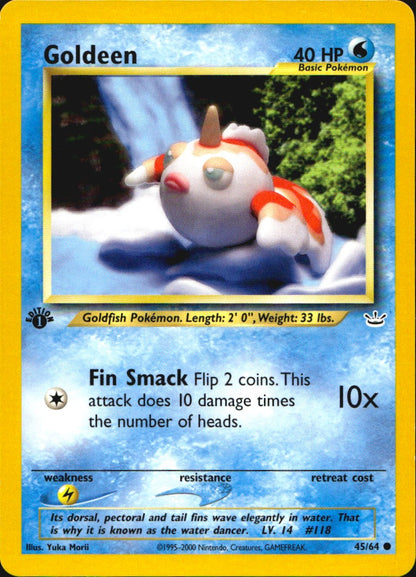 Goldeen 45/64 Neo Revelation Common Pokemon 1st Edition Near Mint