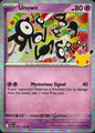 Unown 072/128 ME: 30th Celebration Common Pokemon Holo Near Mint