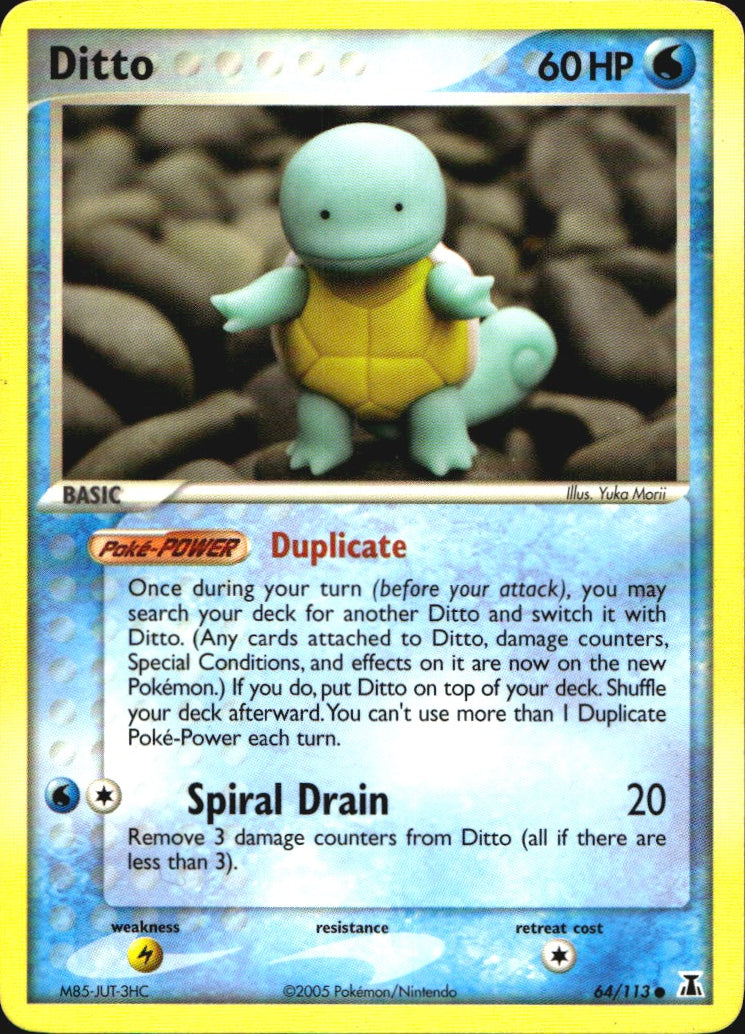 Ditto 64/113 Delta Species Common Pokemon Reverse Holo Lightly Played