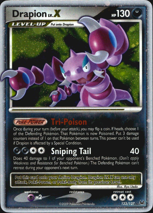 Drapion LV.X 123/127 Platinum Holo LV.X Rare Pokemon Near Mint