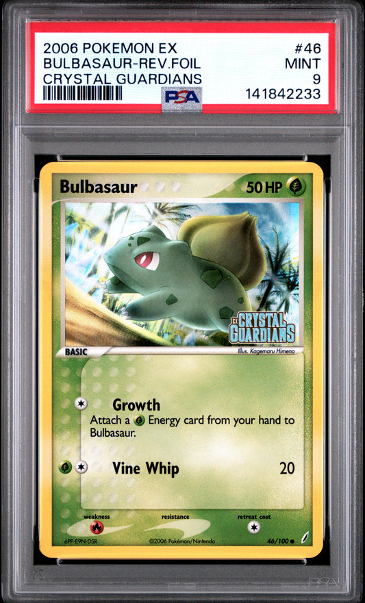 Bulbasaur Reverse Holo 46/100 Crystal Guardians Pokemon PSA 9