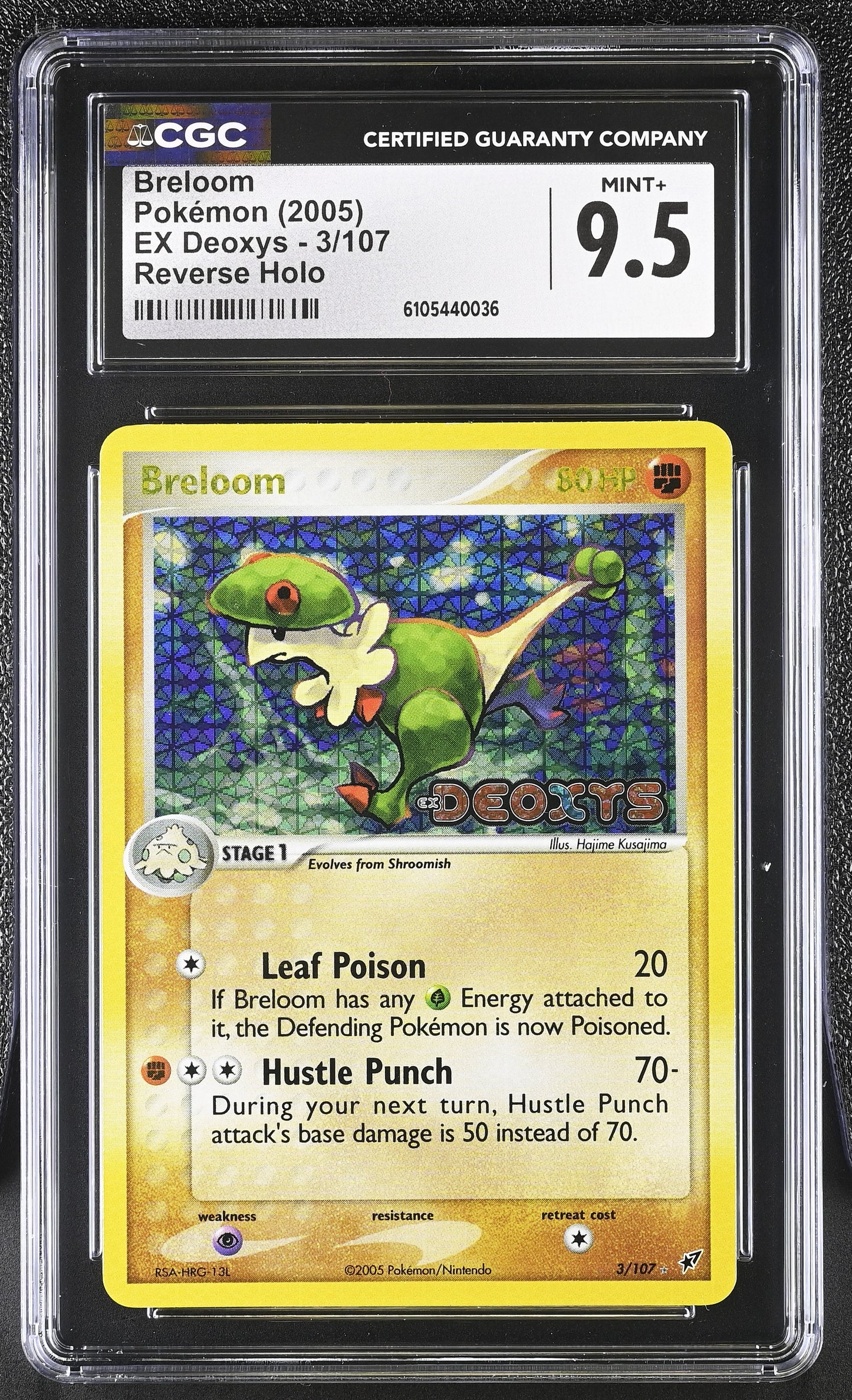 Breloom 3/107 Reverse Holo EX Deoxys Pokemon CGC 9.5 Mint+
