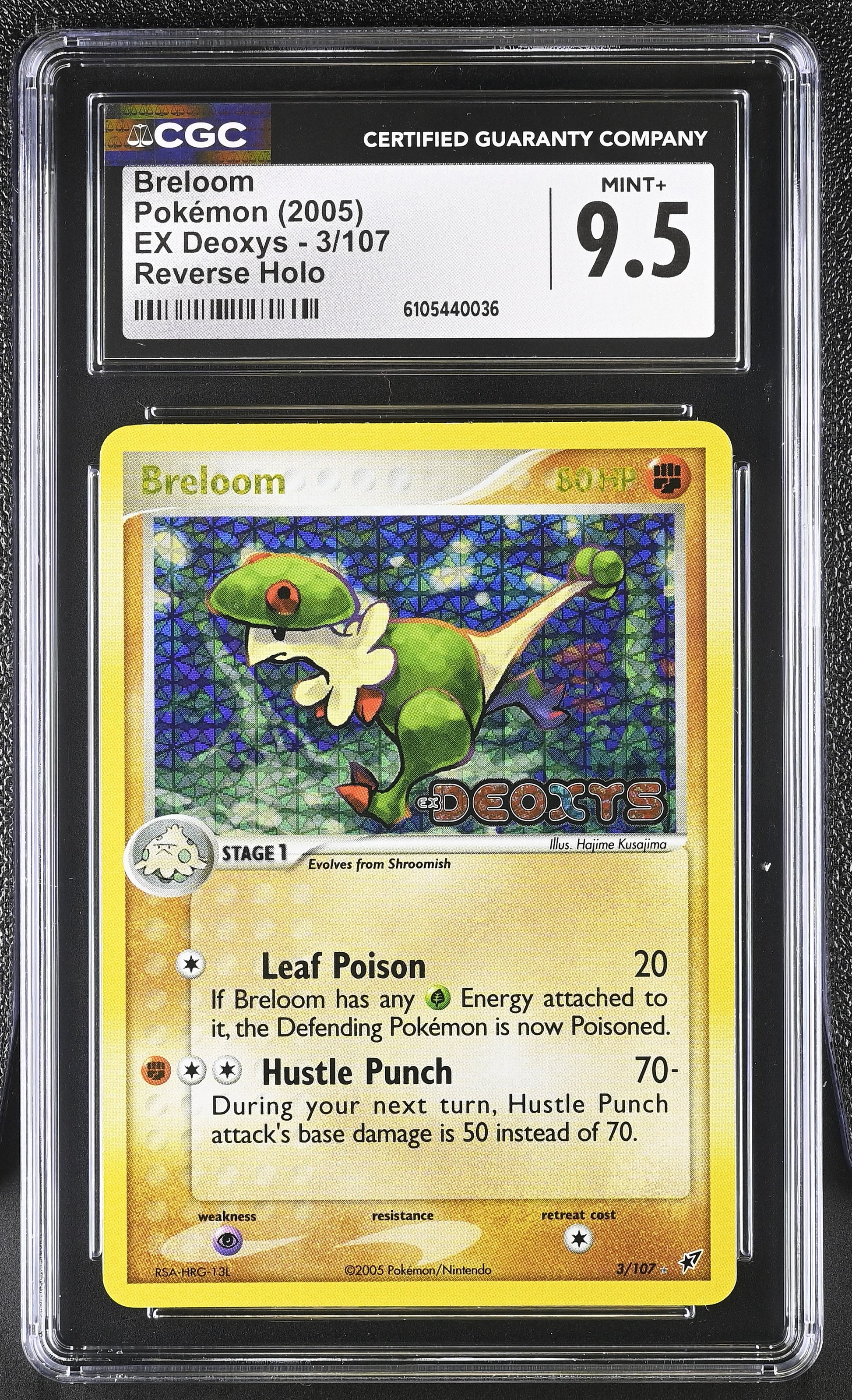 Breloom 3/107 Reverse Holo EX Deoxys Pokemon CGC 9.5 Mint+