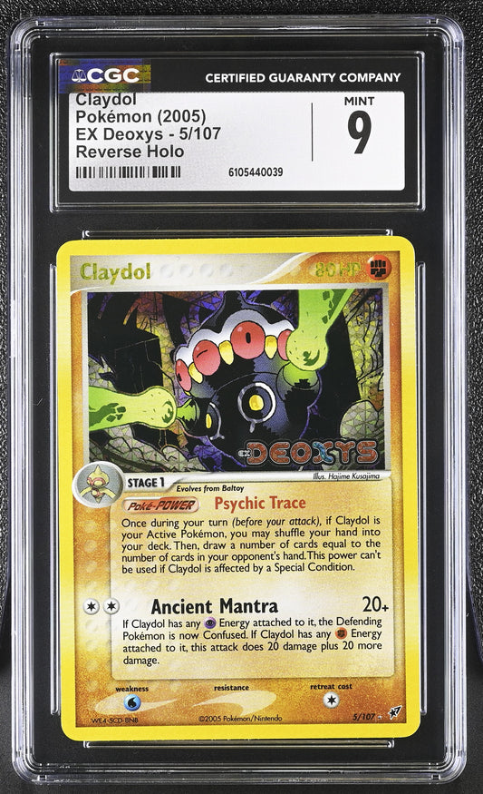 Claydol 5/107 Reverse Holo EX Deoxys Pokemon CGC 9 Mint