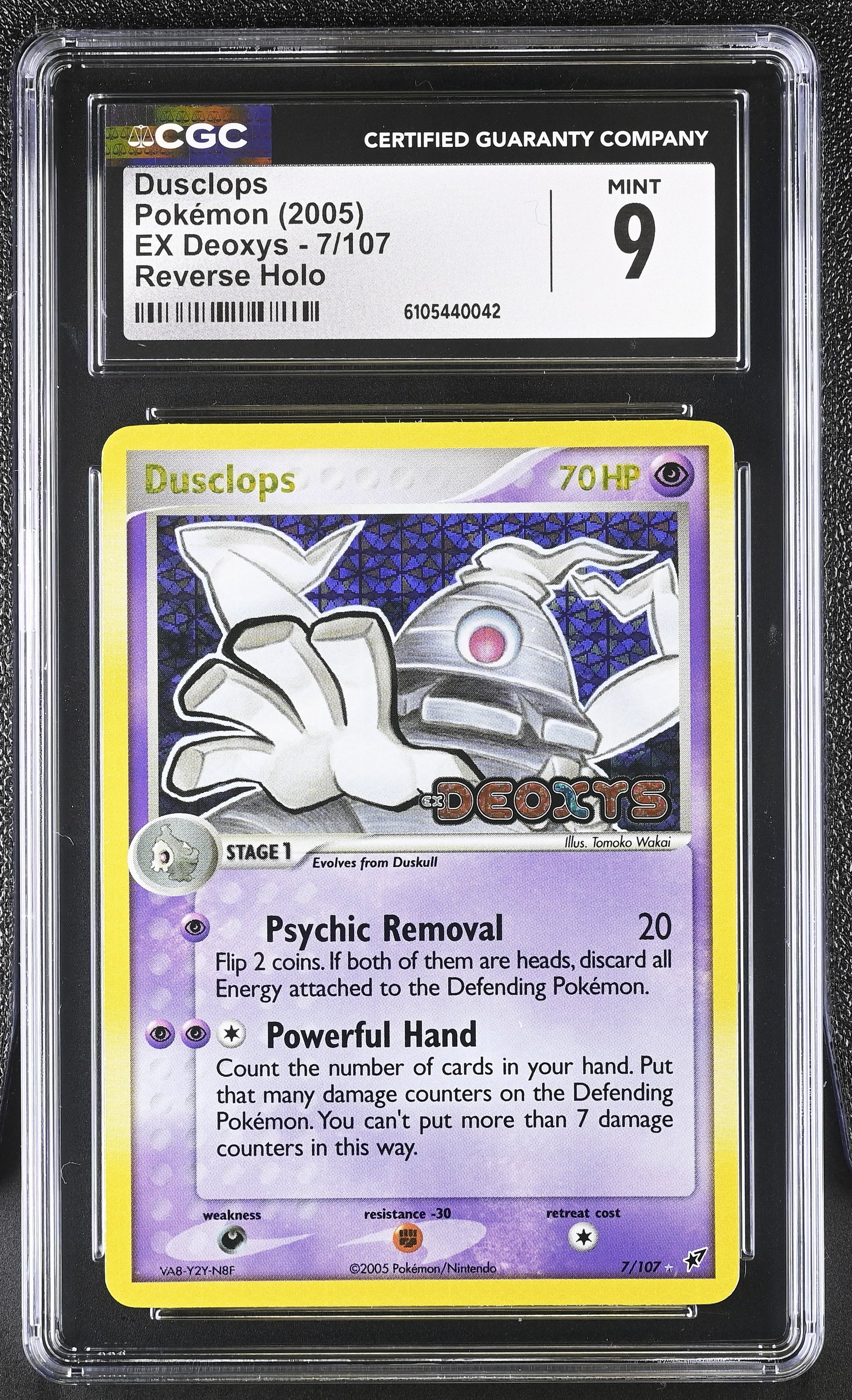 Dusclops 7/107 Reverse Holo EX Deoxys Pokemon CGC 9 Mint