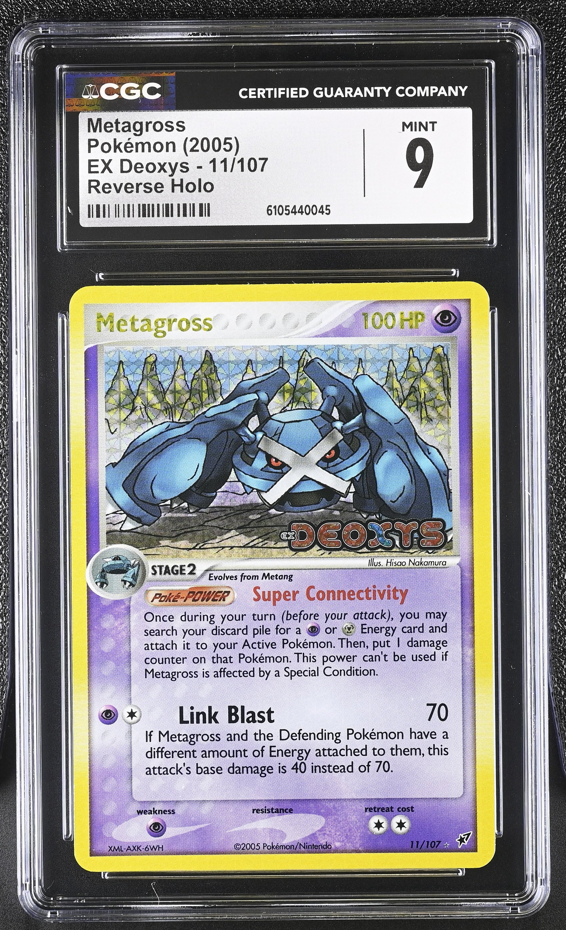 Metagross 11/107 Reverse Holo EX Deoxys Pokemon CGC 9 Mint