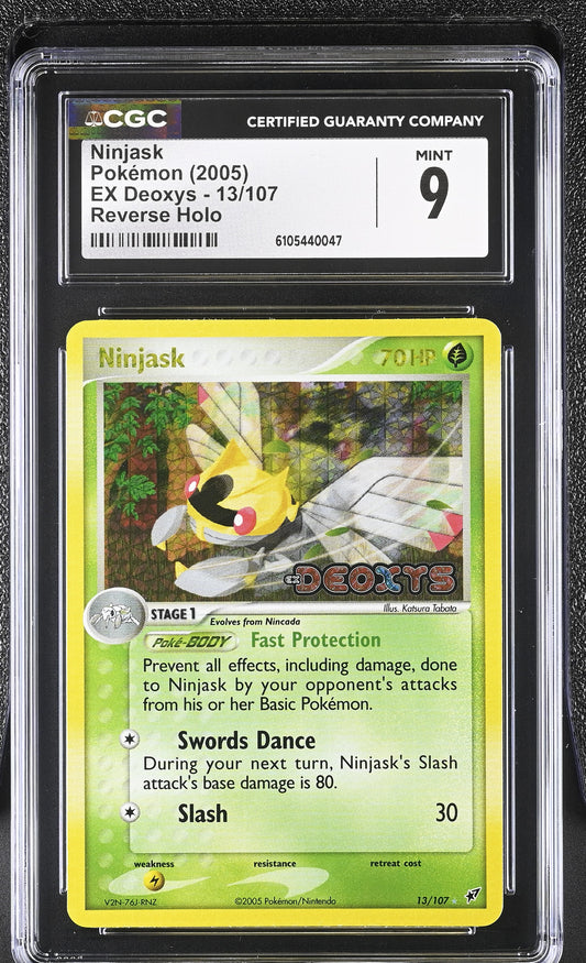 Ninjask 13/107 Reverse Holo EX Deoxys Pokemon CGC 9 Mint