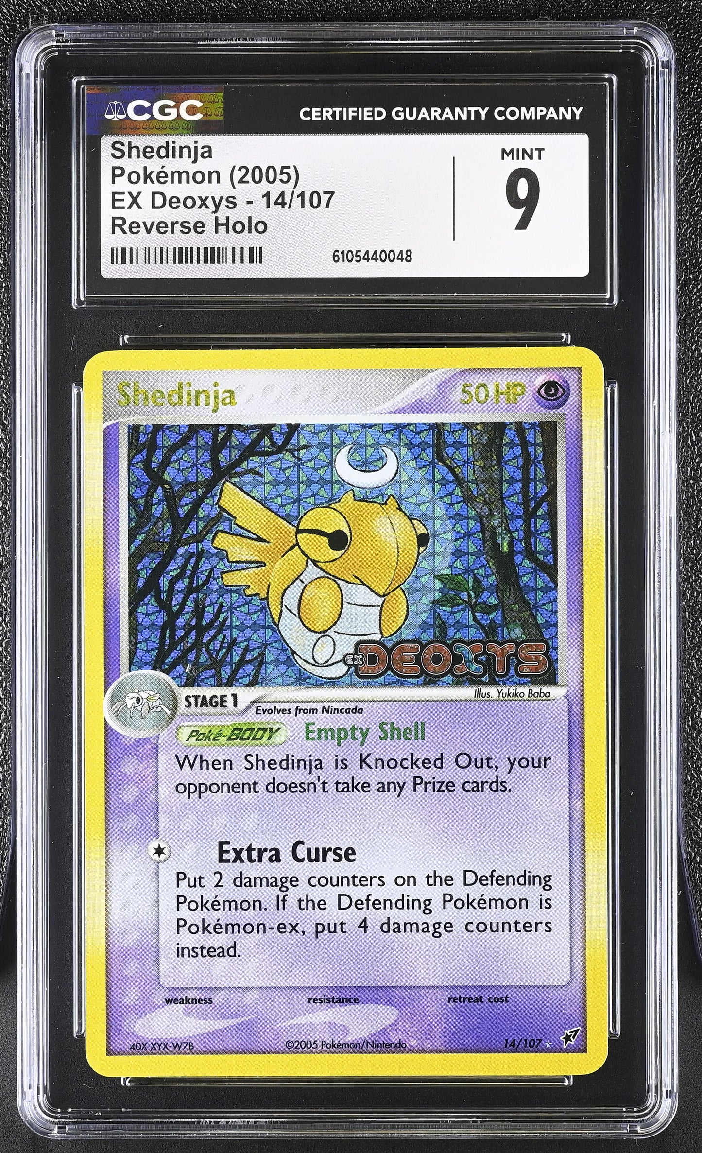 Shedinja 14/107 Reverse Holo EX Deoxys Pokemon CGC 9 Mint