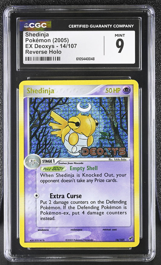 Shedinja 14/107 Reverse Holo EX Deoxys Pokemon CGC 9 Mint