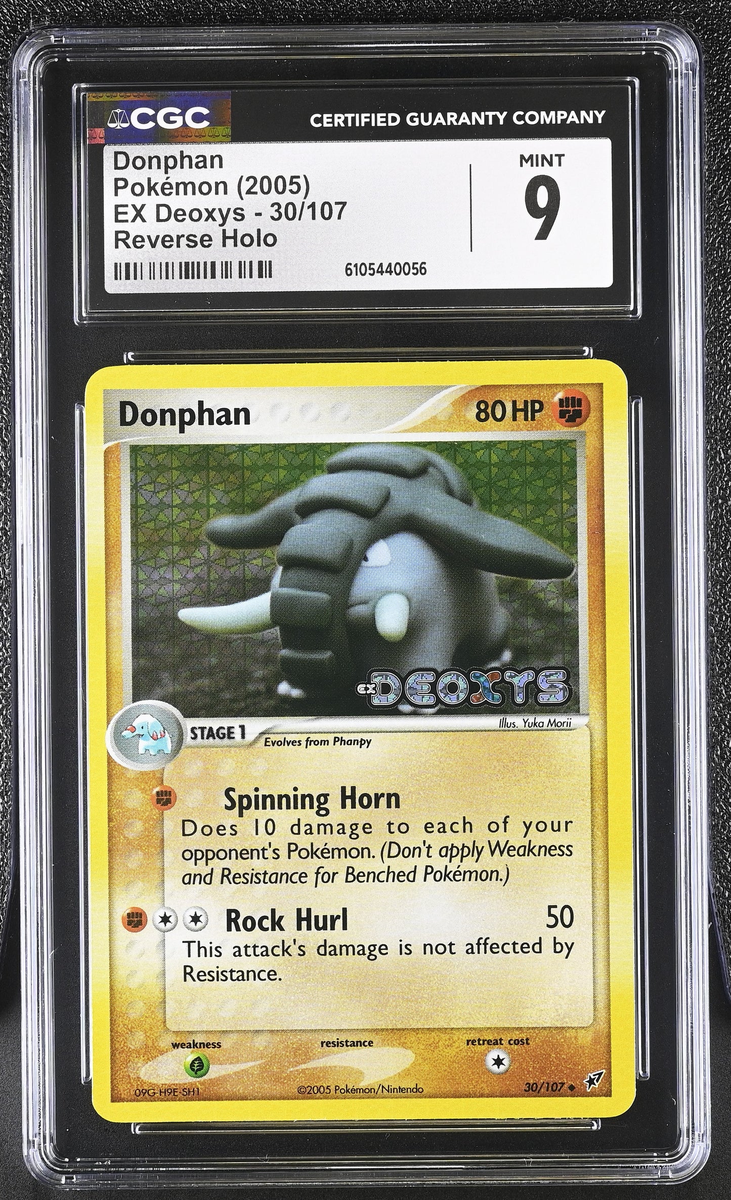 Donphan 30/107 Reverse Holo EX Deoxys Pokemon CGC 9 Mint