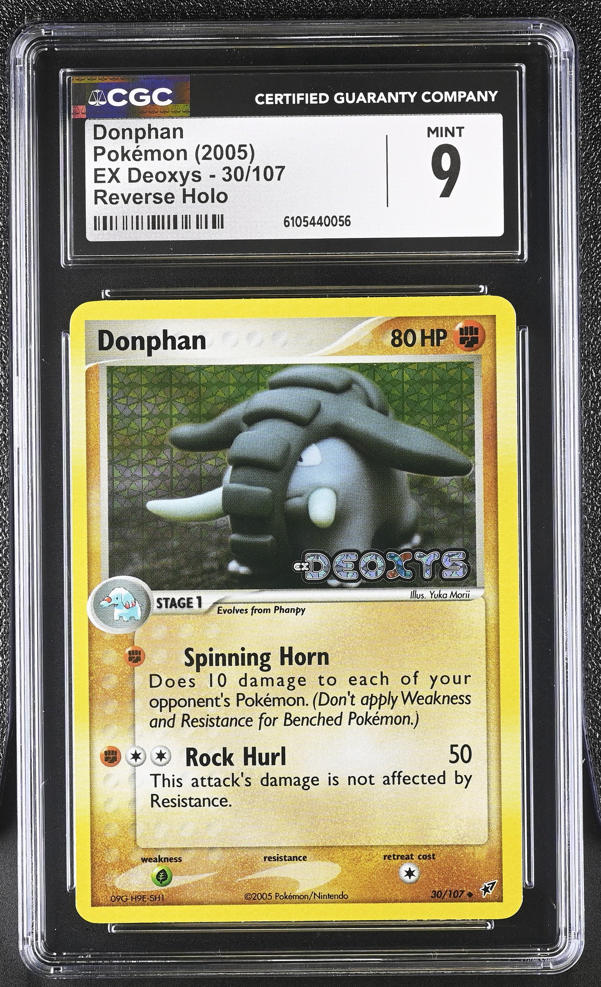 Donphan 30/107 Reverse Holo EX Deoxys Pokemon CGC 9 Mint