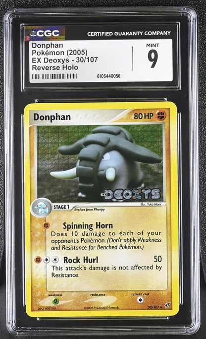 Donphan 30/107 Reverse Holo EX Deoxys Pokemon CGC 9 Mint