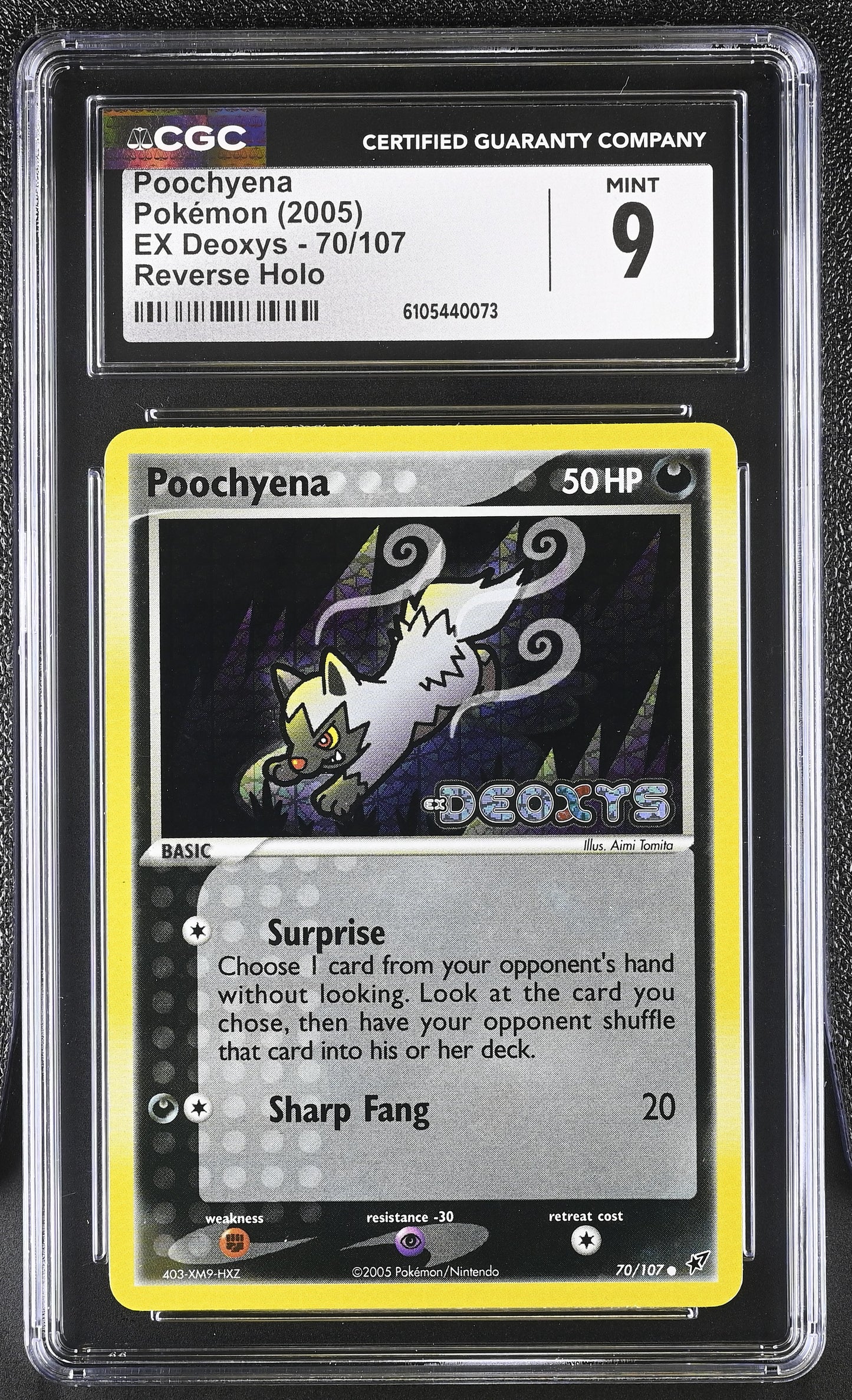 Poochyena 70/107 Reverse Holo EX Deoxys Pokemon CGC 9 Mint