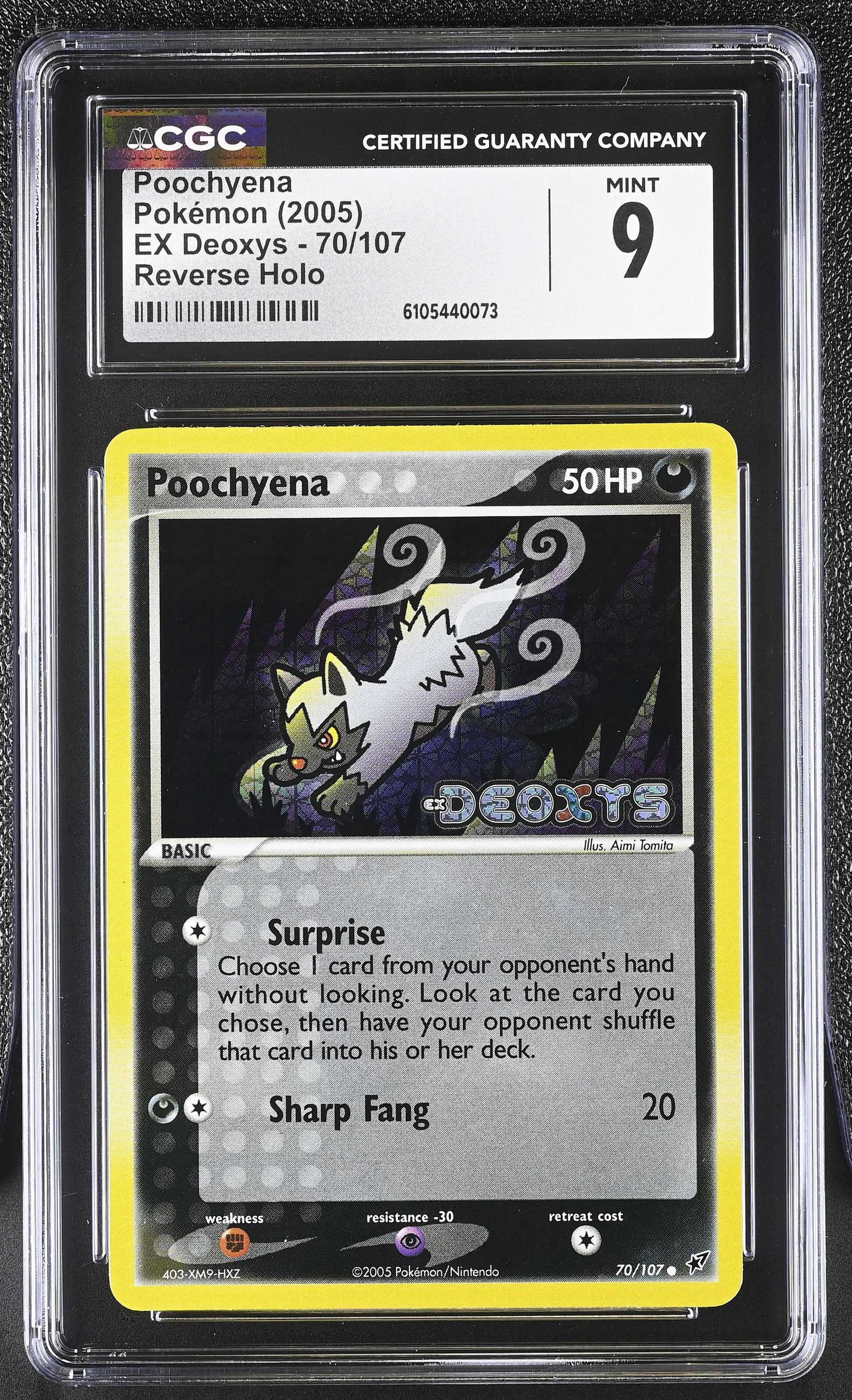 Poochyena 70/107 Reverse Holo EX Deoxys Pokemon CGC 9 Mint