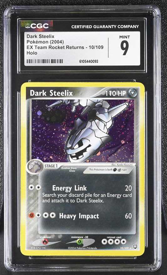 Dark Steelix 10/109 Holo EX Team Rocket Returns Pokemon CGC 9 Mint