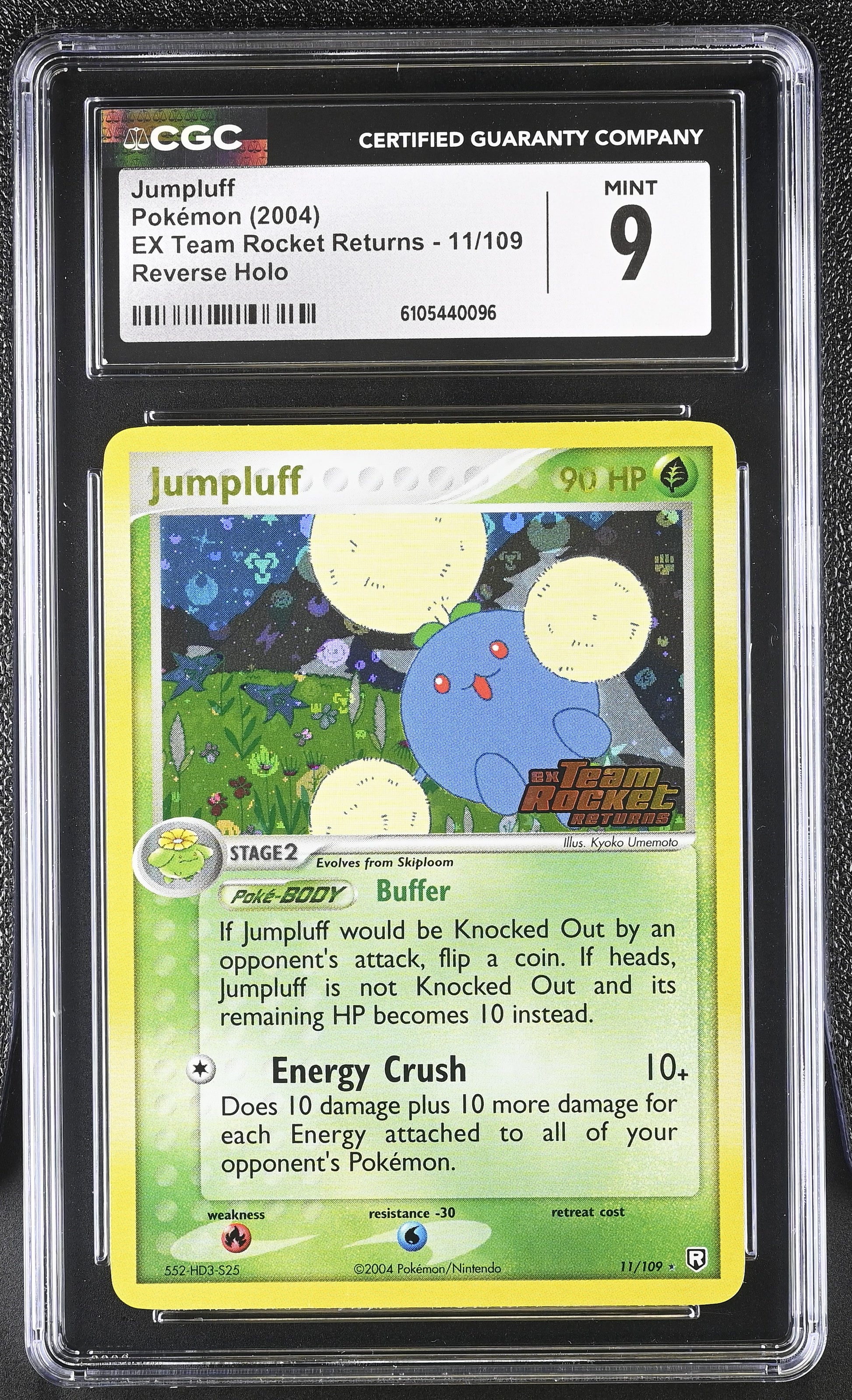 Jumpluff 11/109 Reverse Holo EX Team Rocket Returns Pokemon CGC 9 Mint
