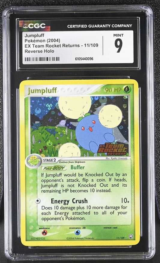 Jumpluff 11/109 Reverse Holo EX Team Rocket Returns Pokemon CGC 9 Mint