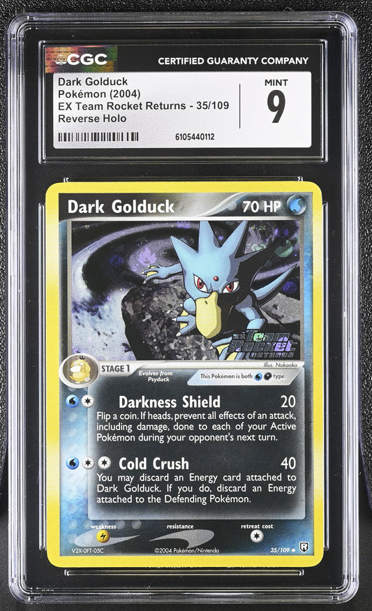 Dark Golduck 35/109 Reverse Holo EX Team Rocket Returns Pokemon CGC 9 Mint