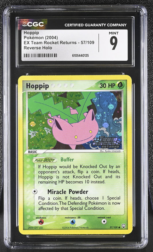 Hoppip 57/109 Reverse Holo EX Team Rocket Returns Pokemon CGC 9 Mint