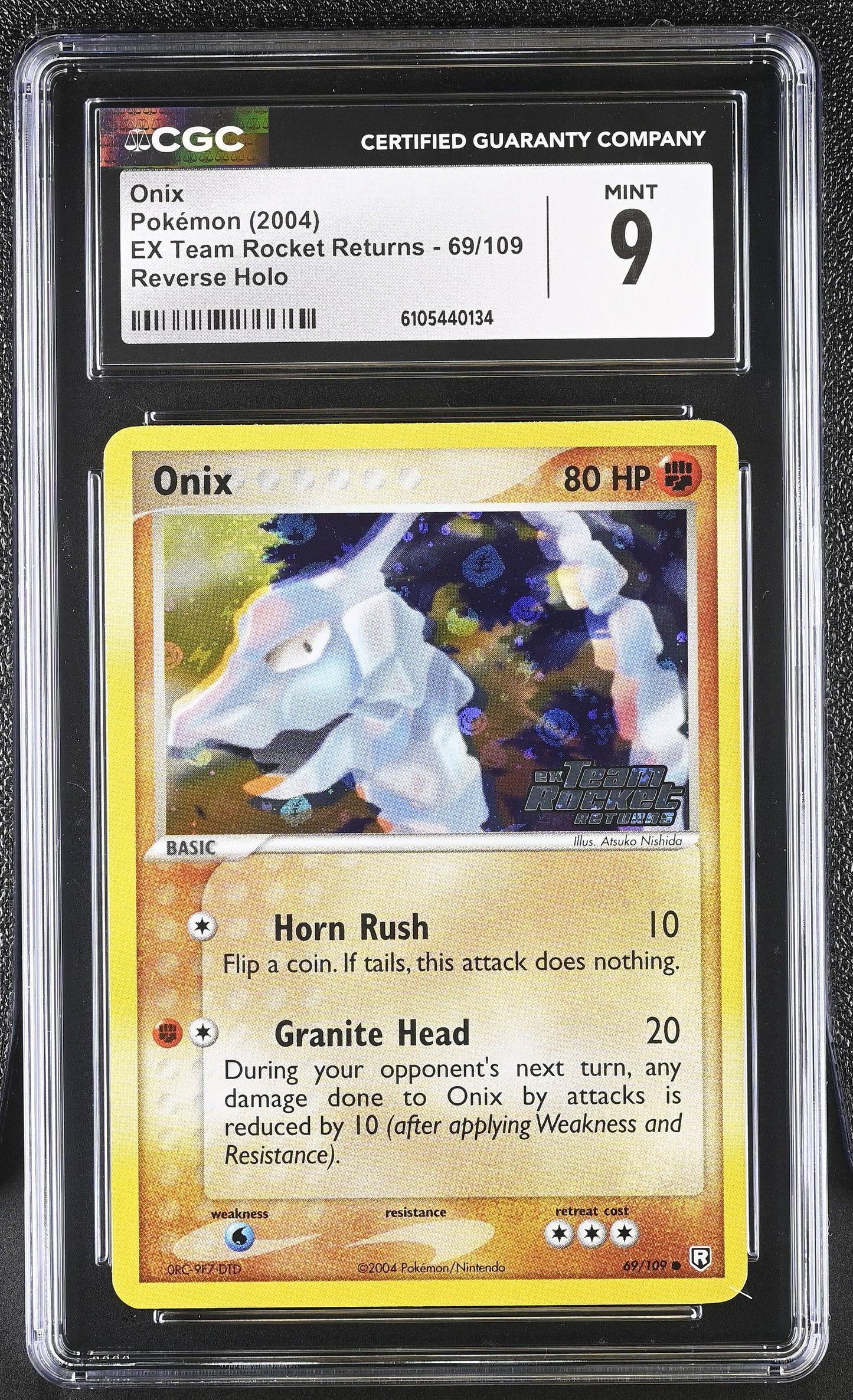 Onix 69/109 Reverse Holo EX Team Rocket Returns Pokemon CGC 9 Mint