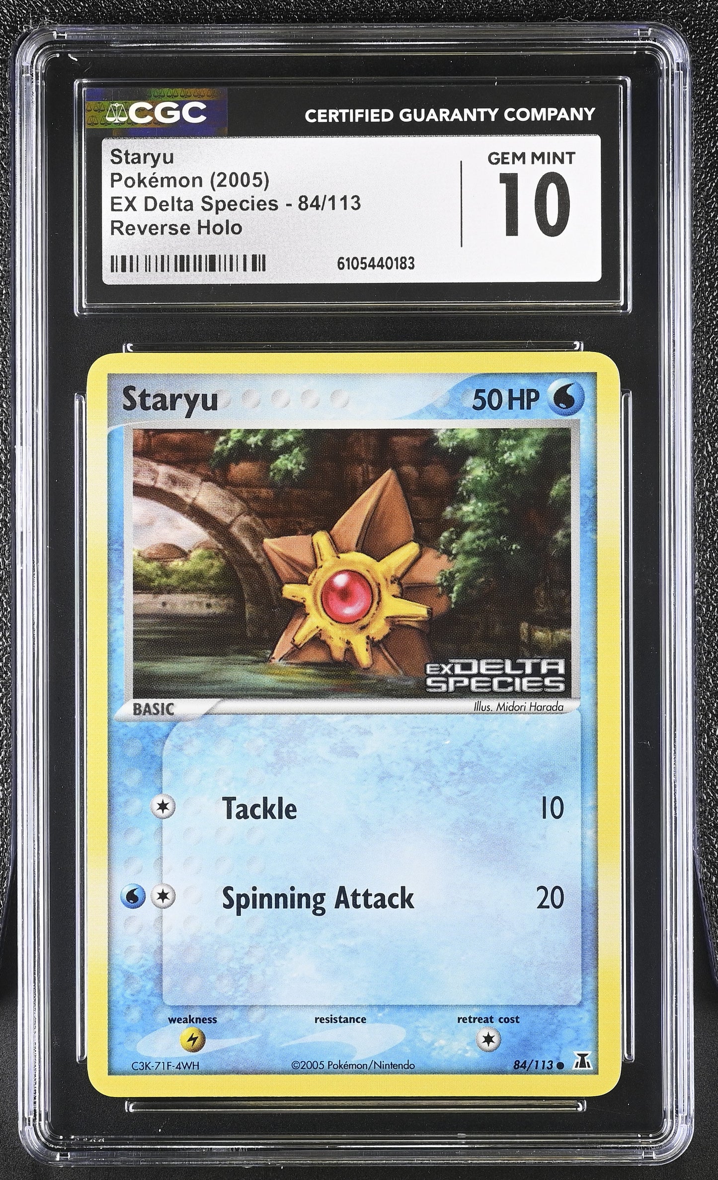 Staryu 84/113 Reverse Holo EX Delta Species Pokemon CGC 10 Gem Mint