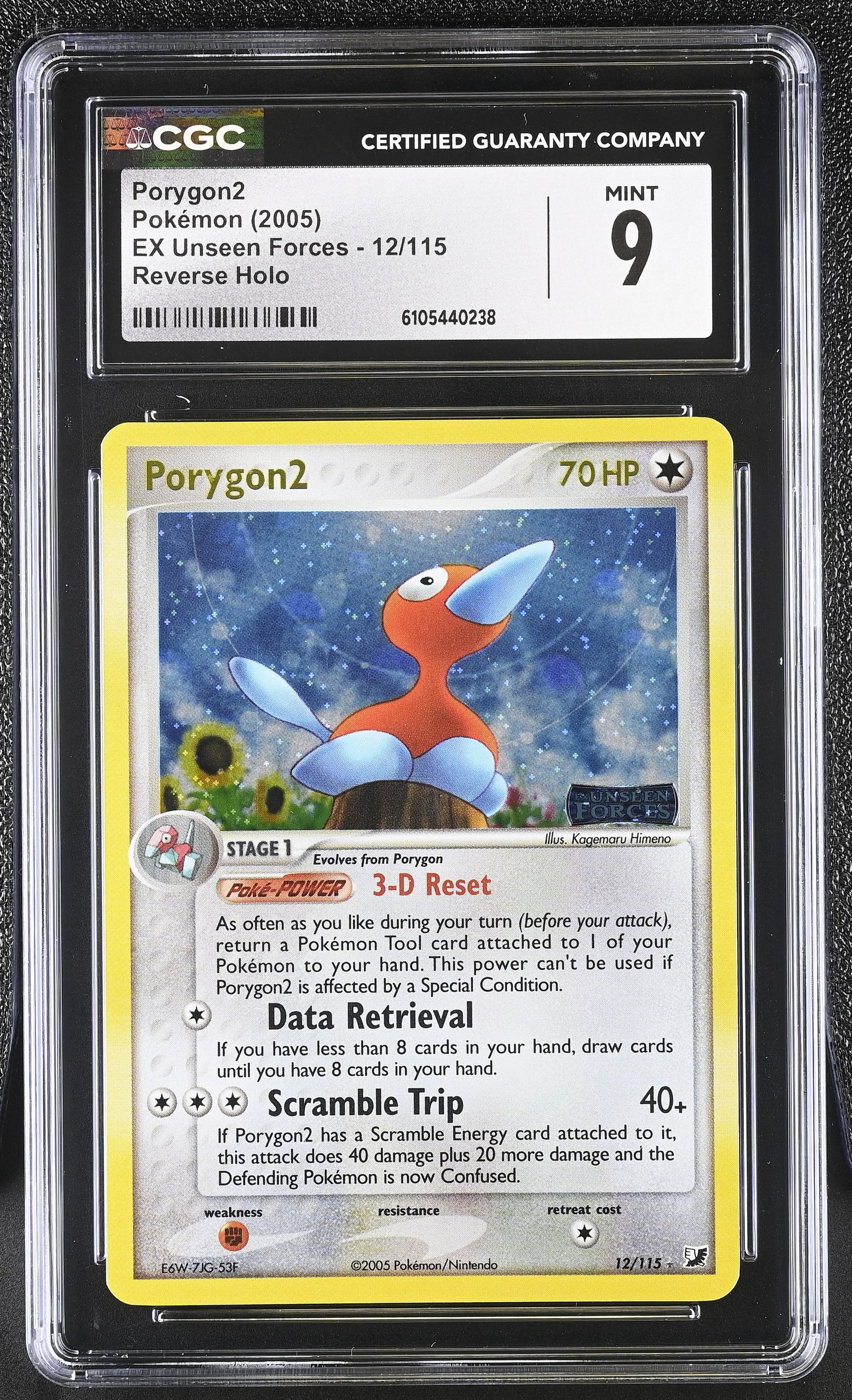 Porygon2 12/115 Reverse Holo EX Unseen Forces Pokemon CGC 9 Mint