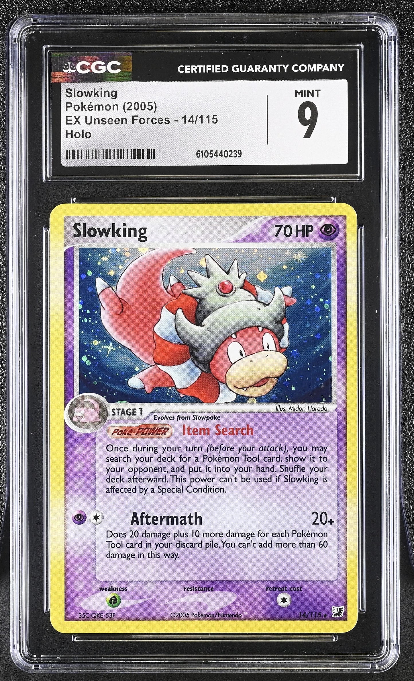 Slowking 14/115 Holo EX Unseen Forces Pokemon CGC 9 Mint