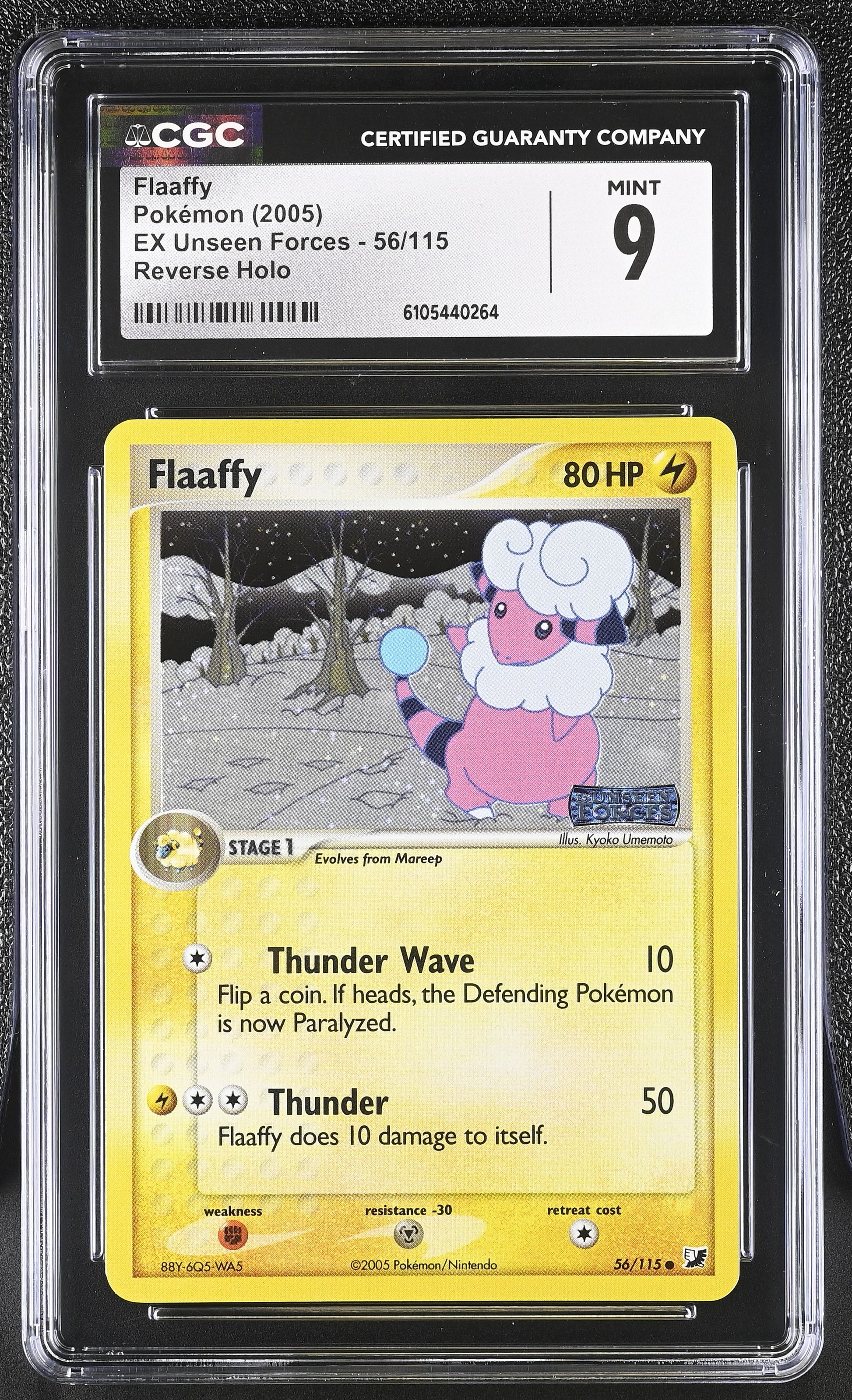 Flaaffy 56/115 Reverse Holo EX Unseen Forces Pokemon CGC 9 Mint