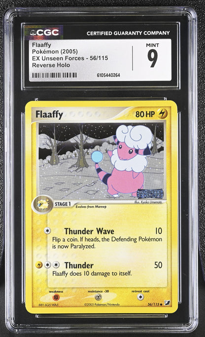 Flaaffy 56/115 Reverse Holo EX Unseen Forces Pokemon CGC 9 Mint