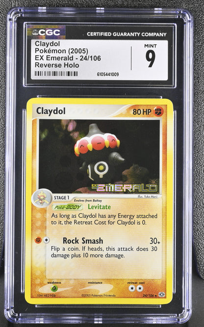 Claydol 24/106 Reverse Holo EX Emerald Pokemon CGC 9 Mint