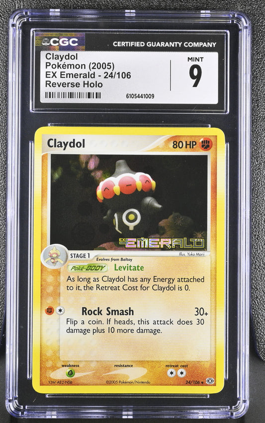 Claydol 24/106 Reverse Holo EX Emerald Pokemon CGC 9 Mint