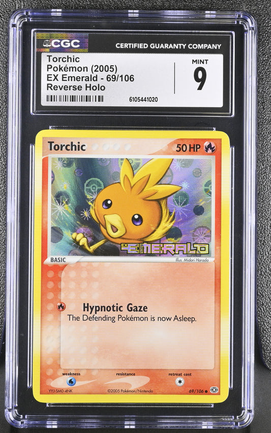 Torchic 69/106 Reverse Holo EX Emerald Pokemon CGC 9 Mint