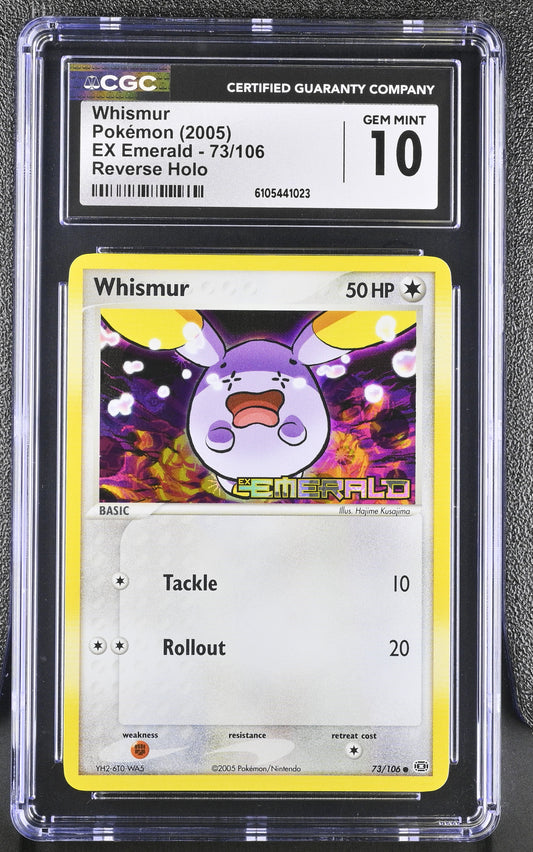 Whismur 73/106 Reverse Holo EX Emerald Pokemon CGC 10 Gem Mint