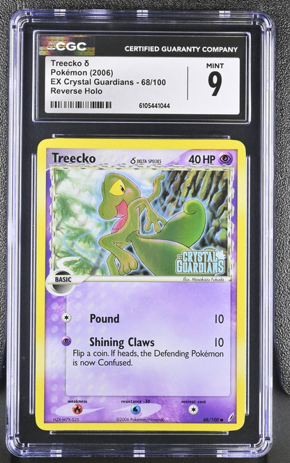Treecko 68/100 Reverse Holo EX Crystal Guardians Pokemon CGC 9 Mint