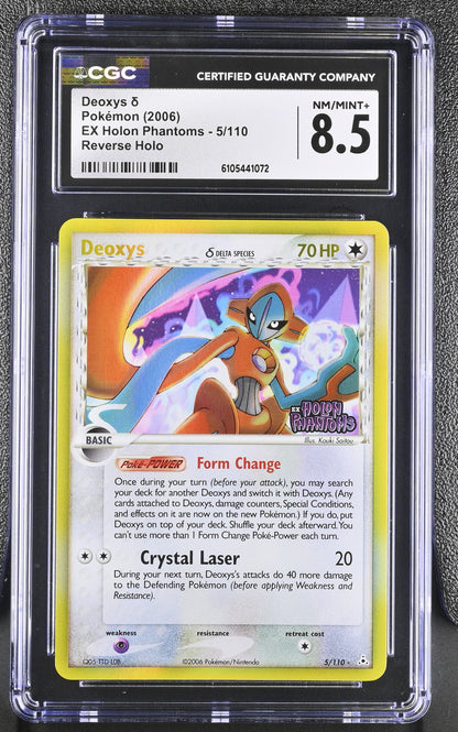 Deoxys 5/110 Reverse Holo EX Holon Phantoms Pokemon CGC 8.5 Nm/mint+