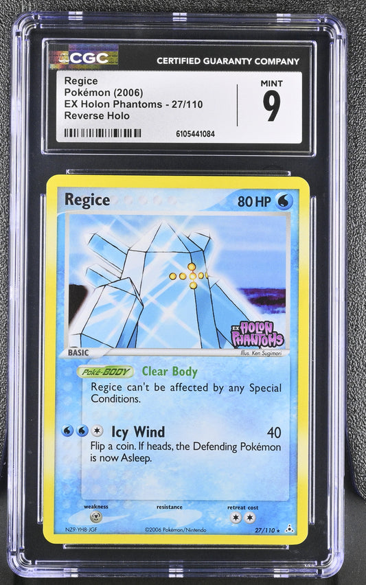 Regice 27/110 Reverse Holo EX Holon Phantoms Pokemon CGC 9 Mint