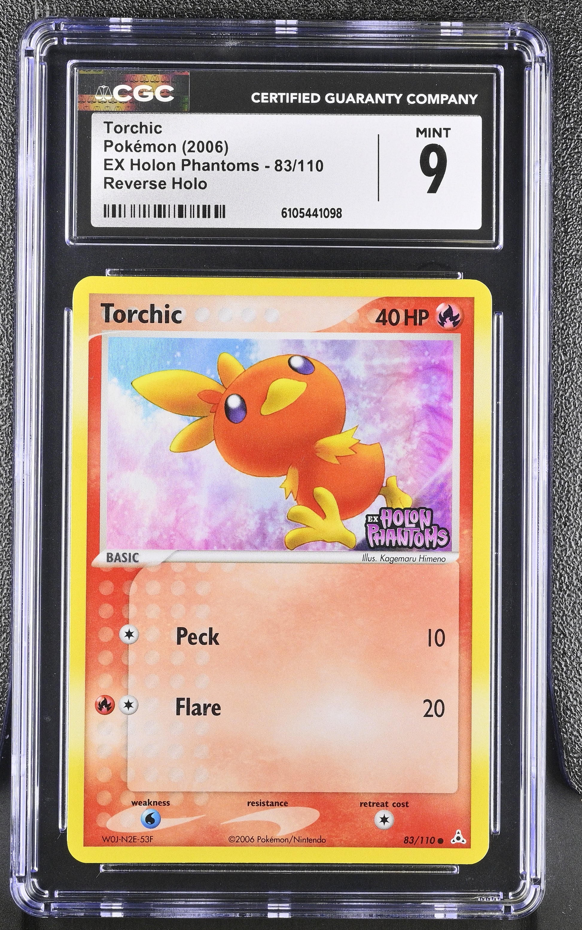 Torchic 83/110 Reverse Holo EX Holon Phantoms Pokemon CGC 9 Mint