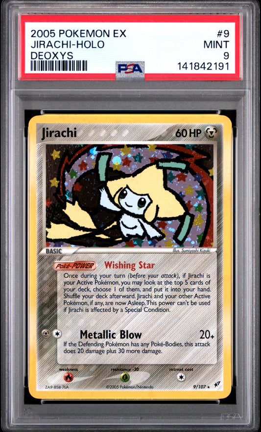 Jirachi Holo 9/107 Deoxys Pokemon PSA 9