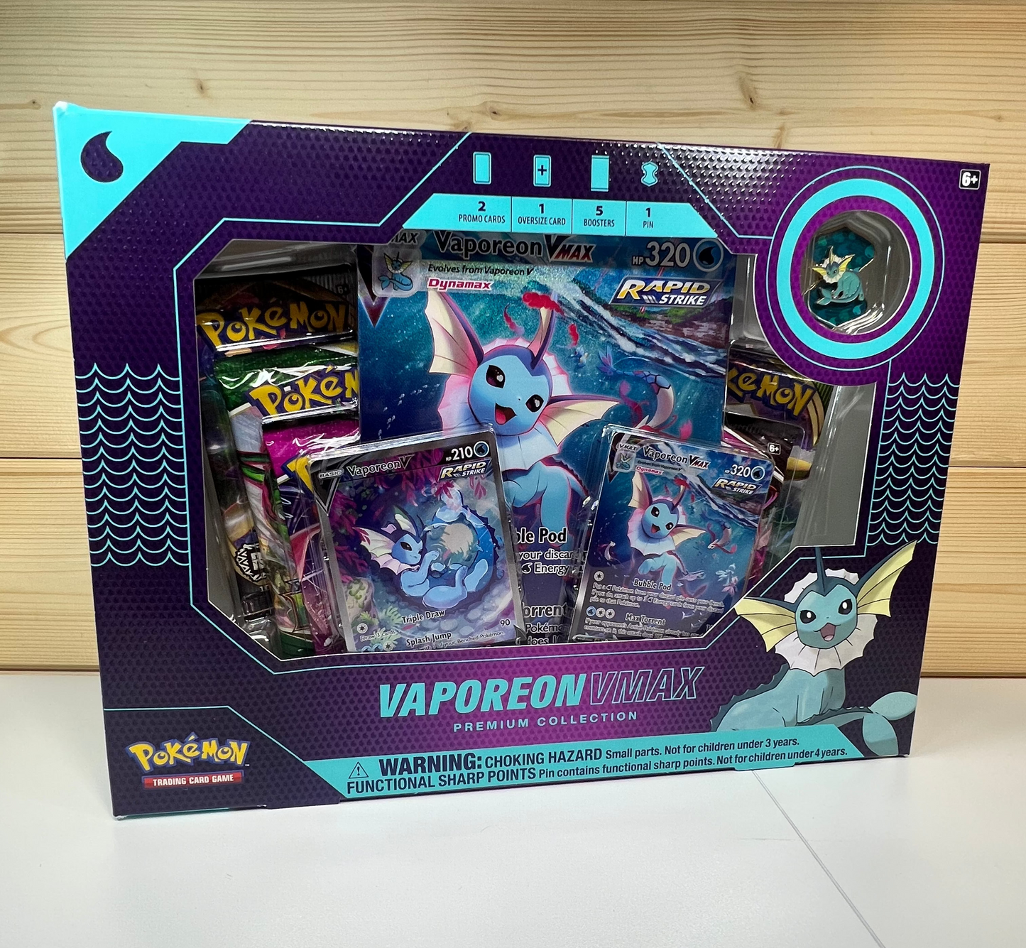 Pokemon SWSH Vaporeon Vmax Premium Collection Sealed