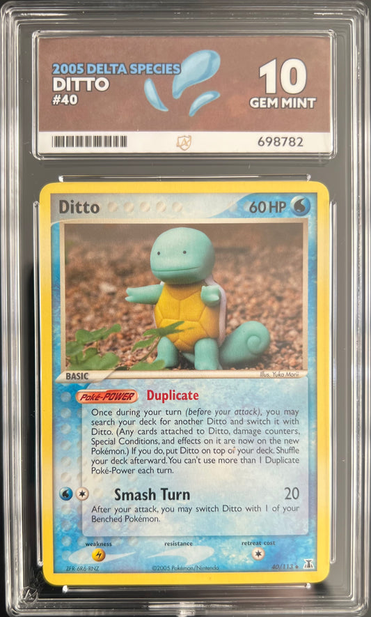 Ditto 'Squirtle' 40/113 Non Holo ex Delta Species ACE 10