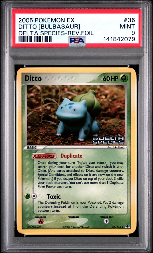 Ditto [bulbasaur] Reverse Holo 36/113 Delta Species Pokemon PSA 9