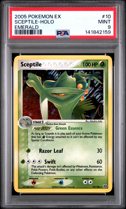 Sceptile Holo 10/106 Emerald Pokemon PSA 9