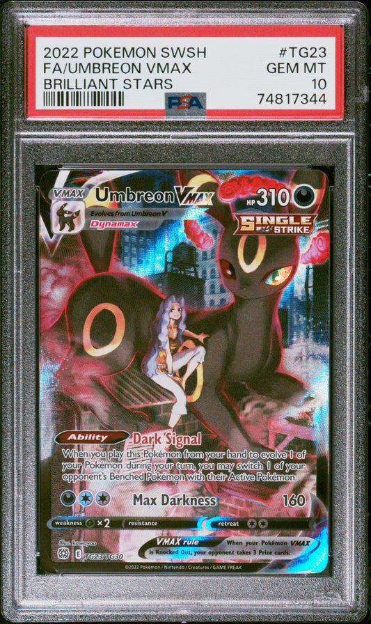 Umbreon Vmax TG23 Brilliant Stars Pokemon PSA 10