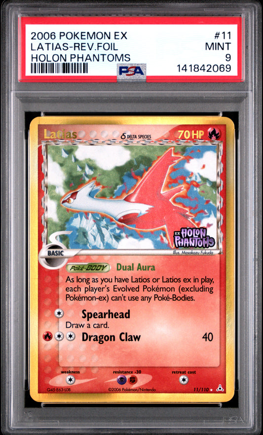 Latias Reverse Holo 11/110 Holon Phantoms Pokemon PSA 9