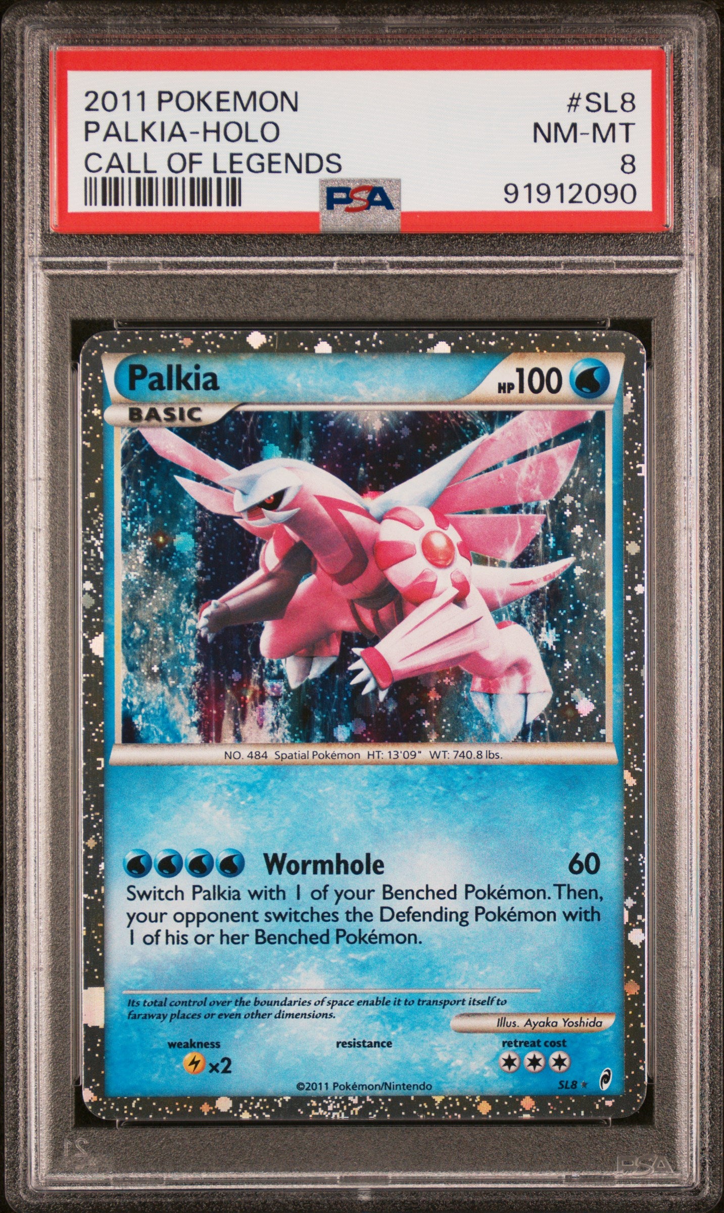 Palkia Holo SL8 Call Of Legends Pokemon PSA 8