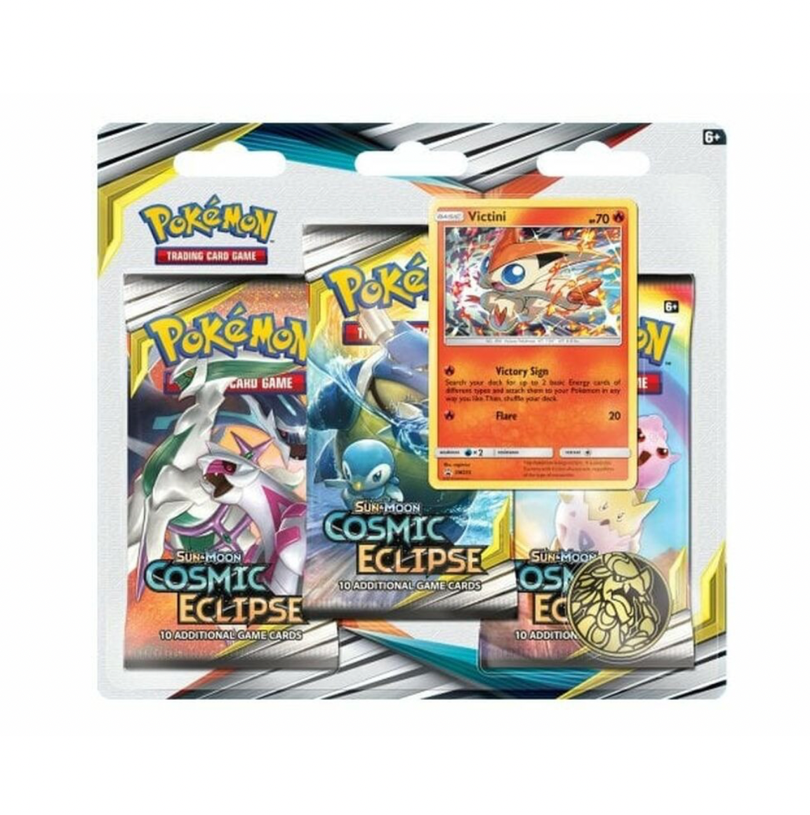 Pokemon S&M Cosmic Eclipse Triple Blister Pack Victini Promo