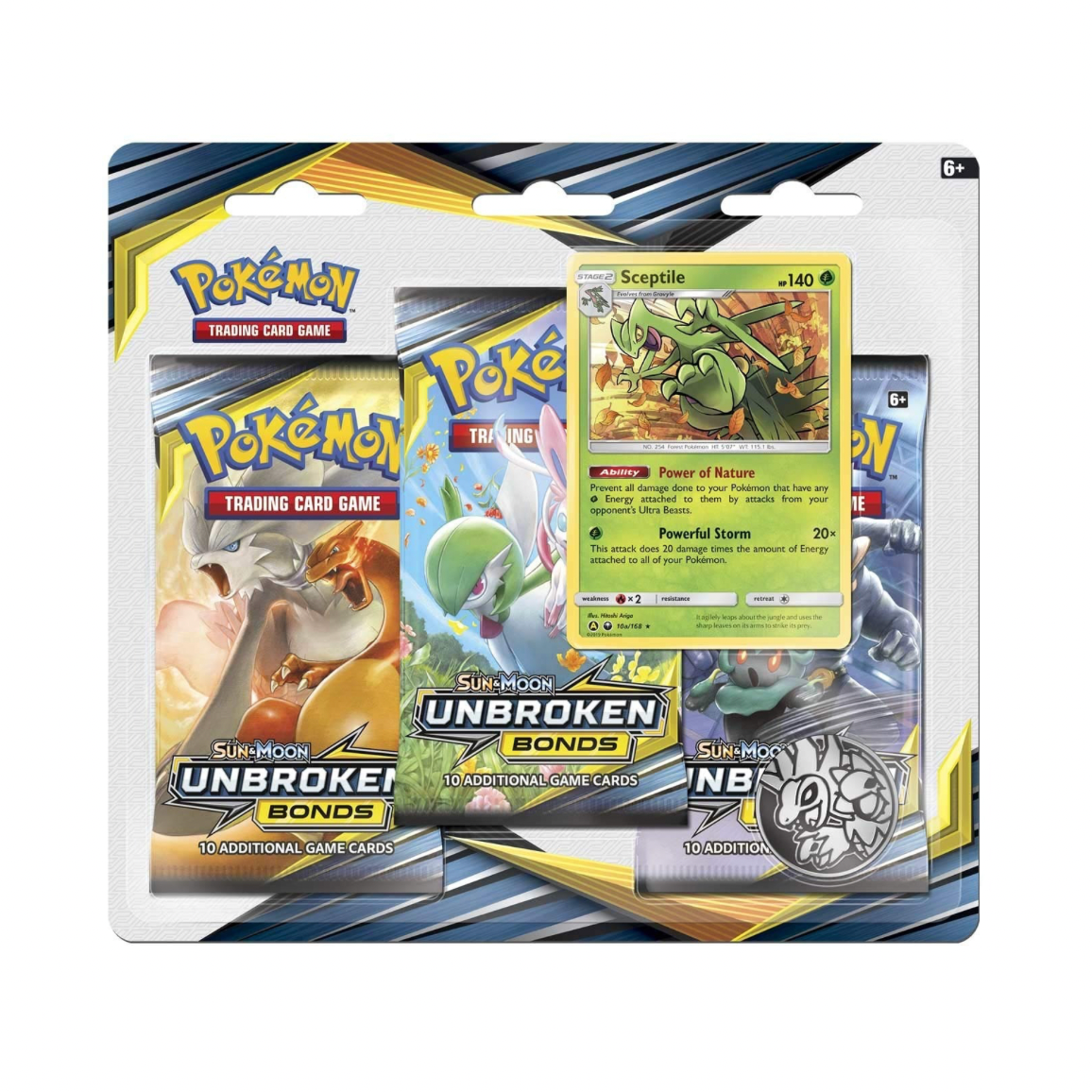 Pokemon S&M Unbroken Bonds Triple Blister Pack Sceptile Promo