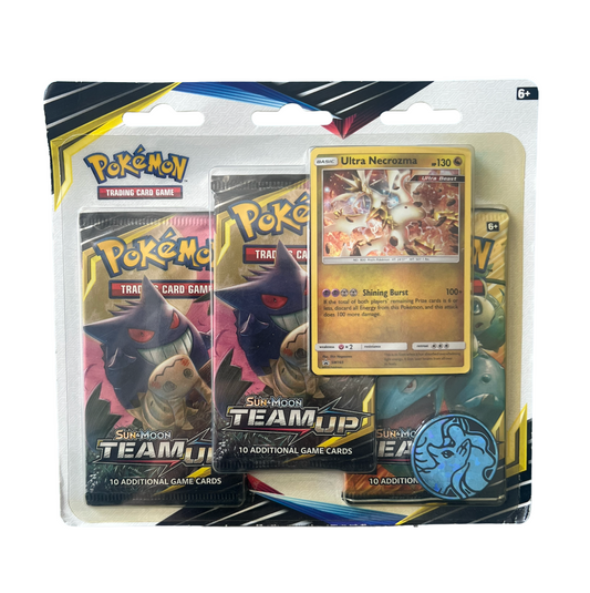 Pokemon S&M Team Up Triple Blister Pack Necrozma SM165 Promo (SUNFADED)