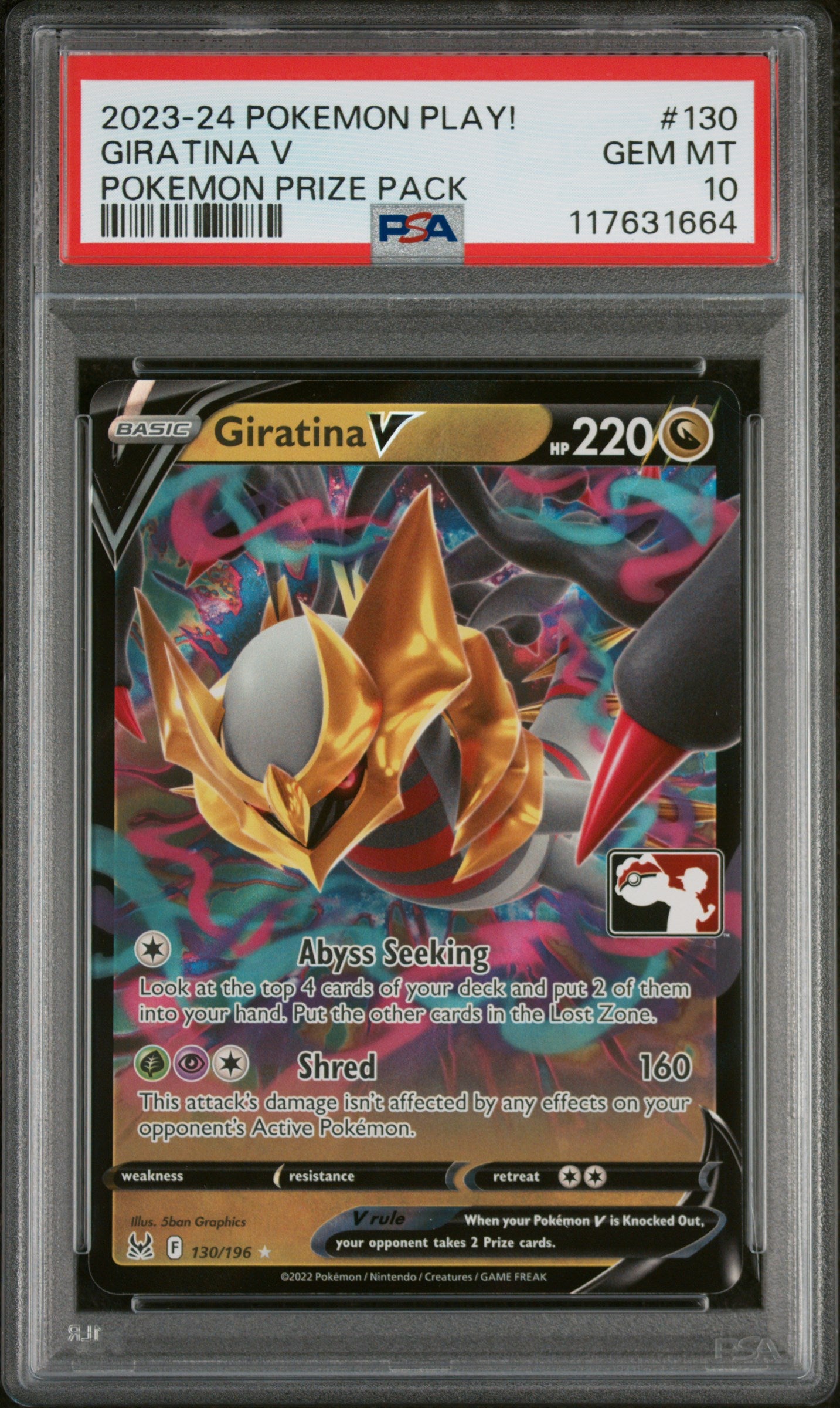 Giratina V 130 Play! Prize Pack Pokemon PSA 10